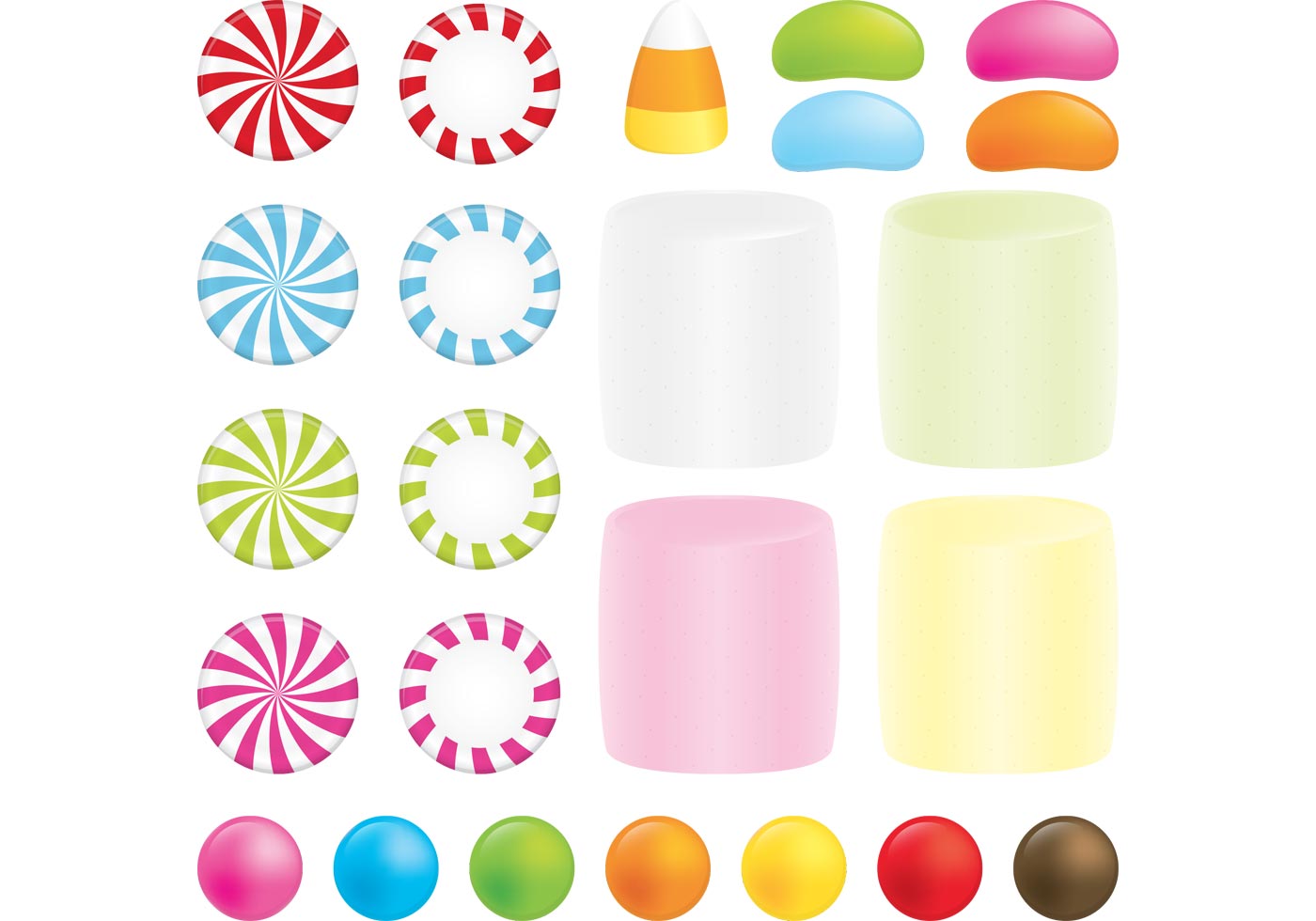 1400x980 Peppermint Candy Vector Set