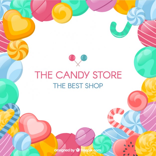 626x626 Candy Store Background Vector Free Download