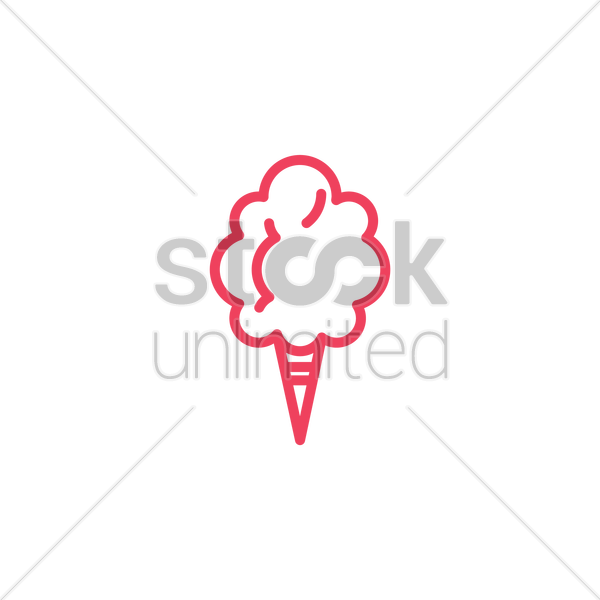 600x600 Cotton Candy Vector Image