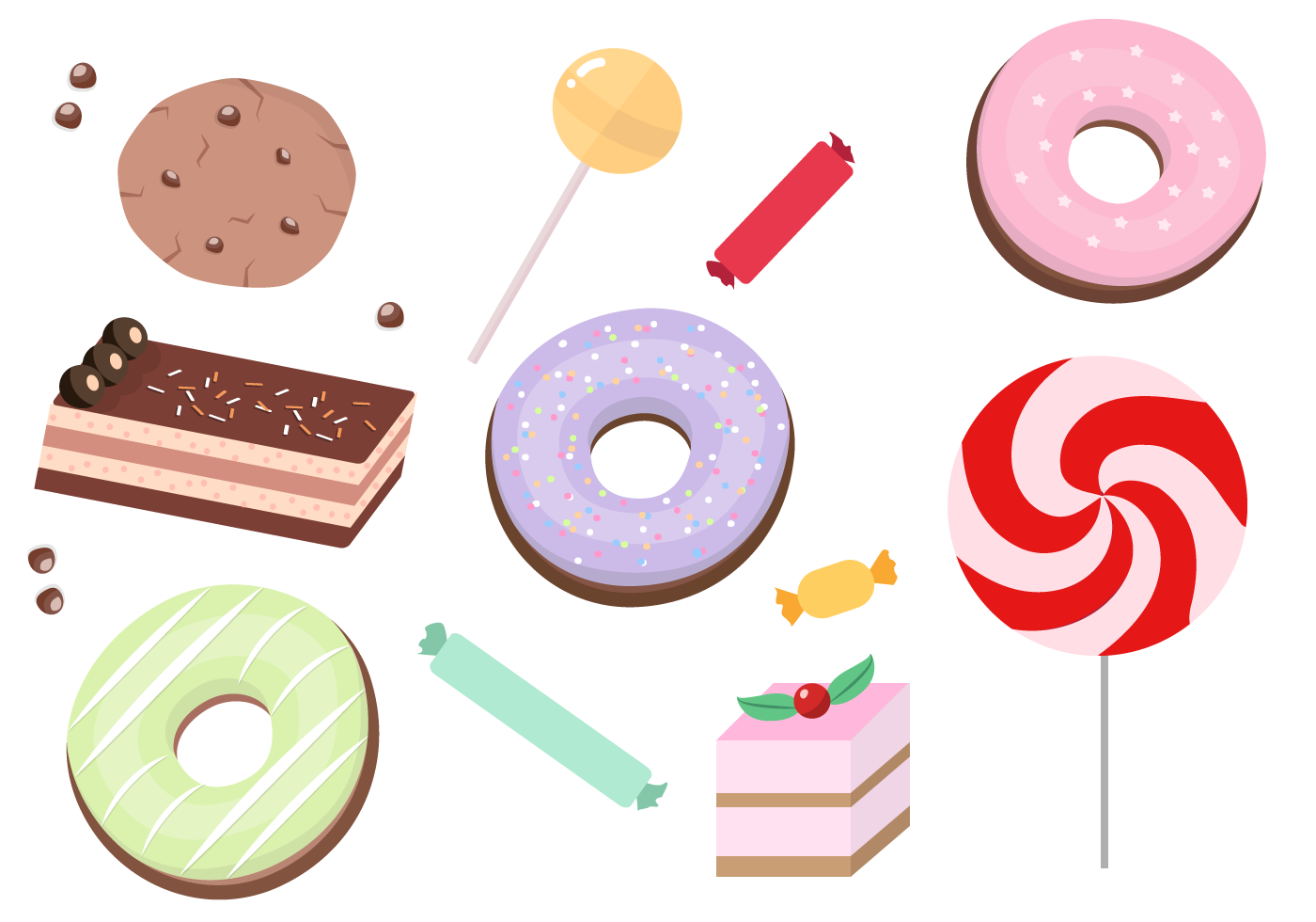 1400x980 Free Sweets Vector