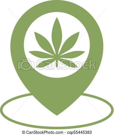 396x470 Marijuana Store Location Icon. Map Pointer. Cannabis, Marijuana