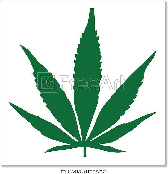561x581 Free Art Print Of Marijuana Leaf. Vector Of A Marijuana Leaf