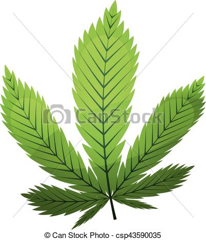 402x470 Illustration Of A Green Cannabis Leaf From Marijuana Plant Vectors