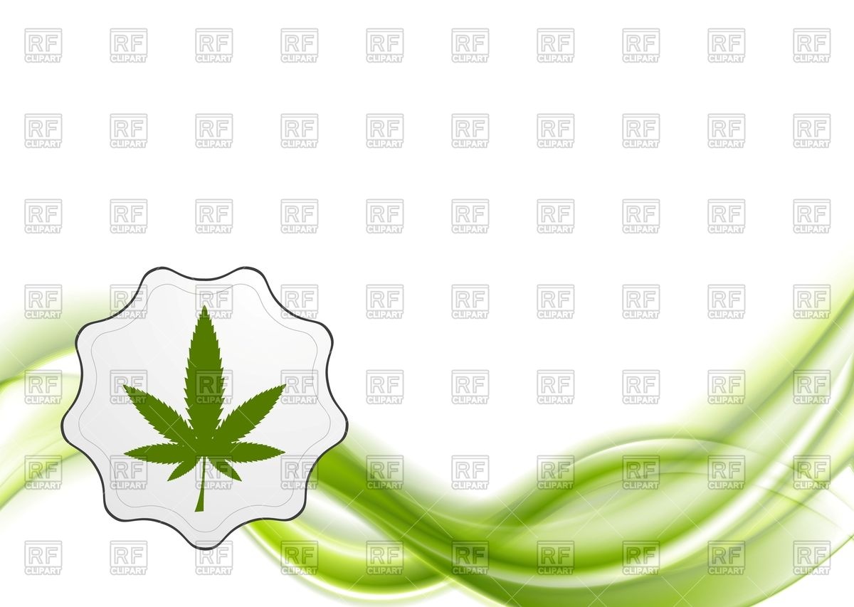 1200x853 Green Waves And Cannabis Leaf Background Vector Image Vector