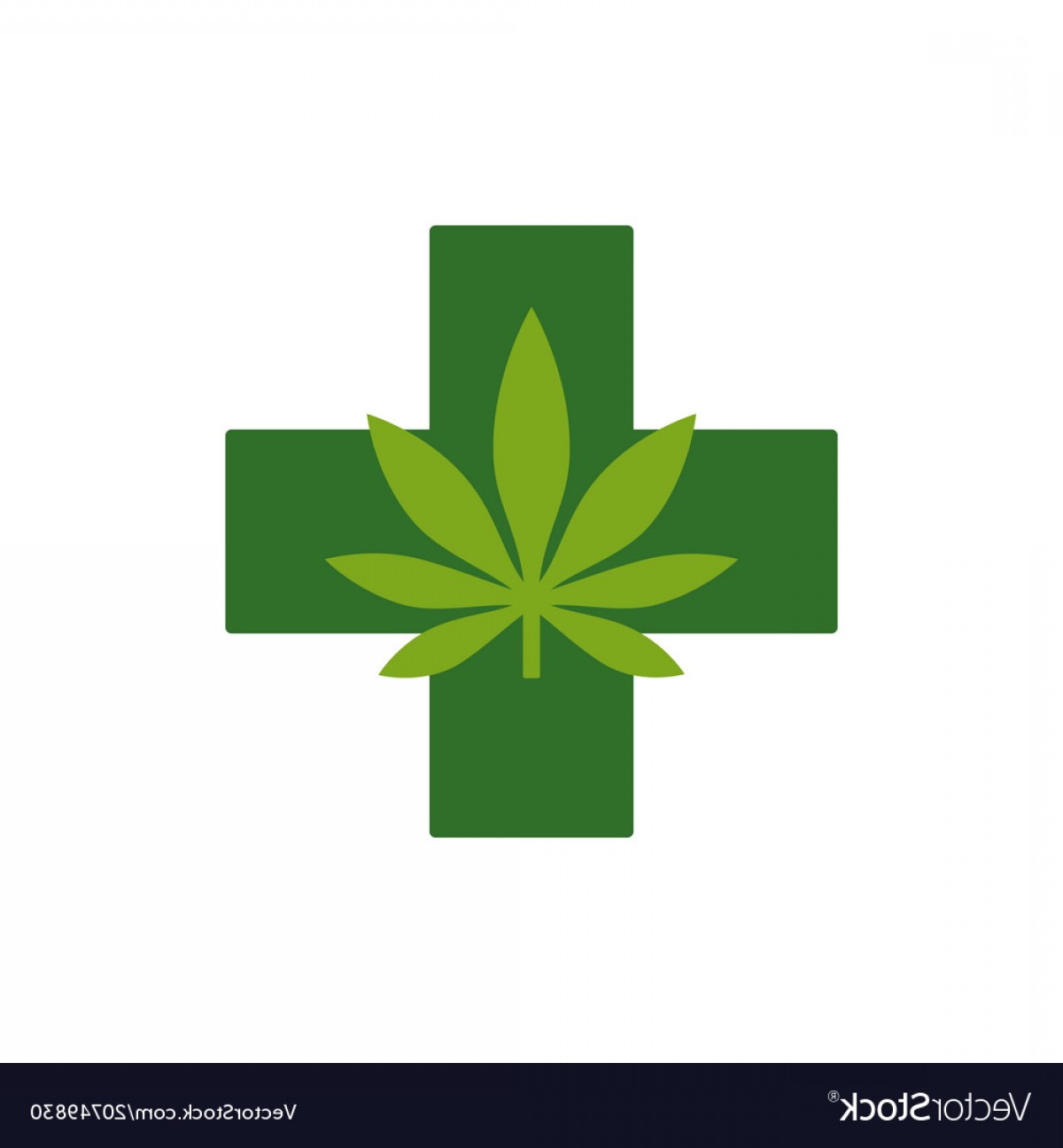 1200x1296 Marijuana Leaf With Green Cross Medical Cannabis Vector Shopatcloth