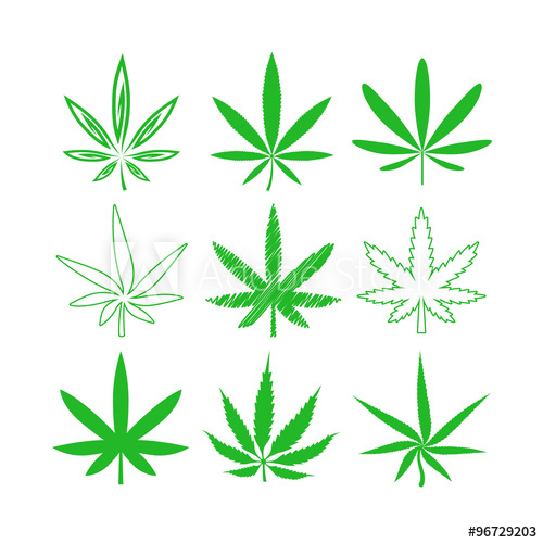 500x500 Medical Marijuana Or Cannabis Vector Icons Set