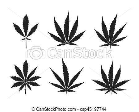 450x363 Vector Cannabis Leaves Set