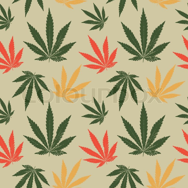 800x800 Vector Seamless Pattern Of Cannabis Leaf. Seamless Pattern From