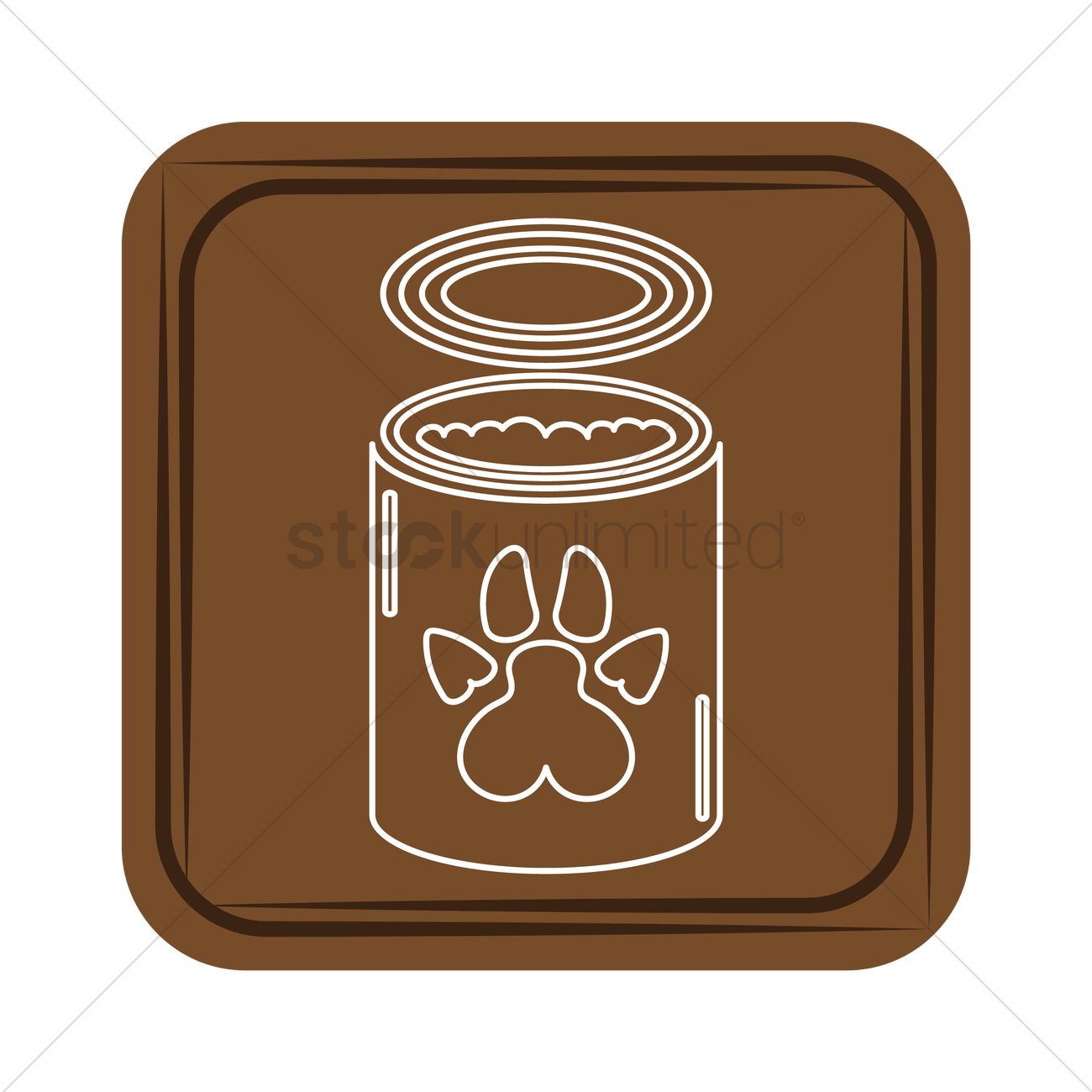 1300x1300 Dog Canned Food Vector Image