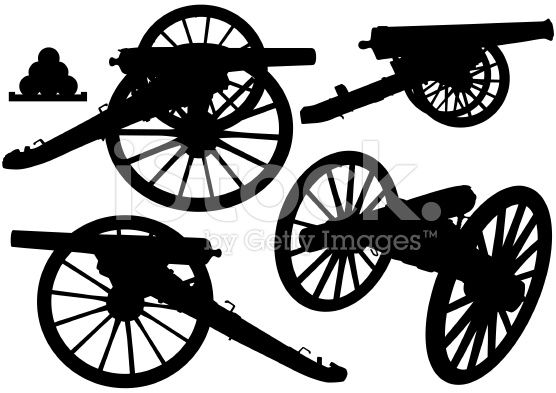 556x393 Cannon Silhouettes Royalty Free Stock Vector Art Silhouette