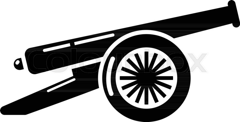800x409 Enemy Cannon Icon. Simple Illustration Of Enemy Cannon Vector Icon