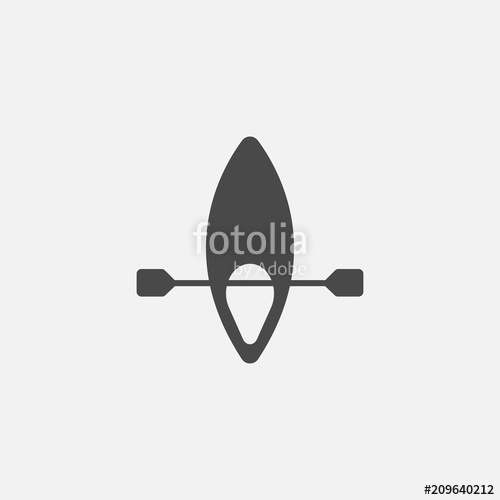 500x500 Canoe Paddle Vector Icon Water Transport And Sports Eps10 Stock