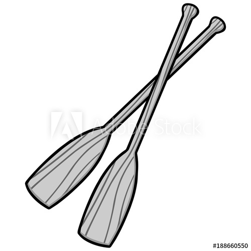 500x500 Canoe Paddles Illustration