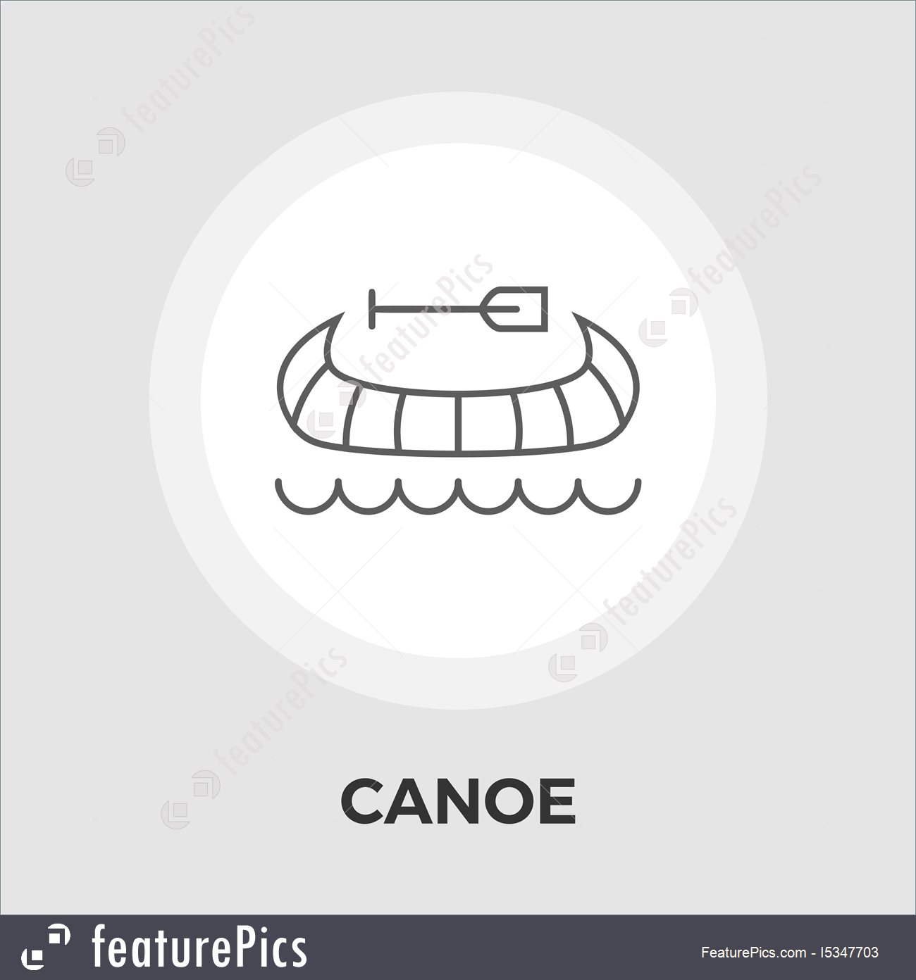 1300x1392 Canoe Vector Flat Icon Stock Illustration I5347703