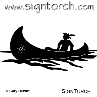 320x320 Indian Canoe 330 ~ Signtorch, Turning Images Into Vector Cut Paths.