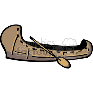 300x300 Royalty Free Cartoon Canoe 374268 Vector Clip Art Image