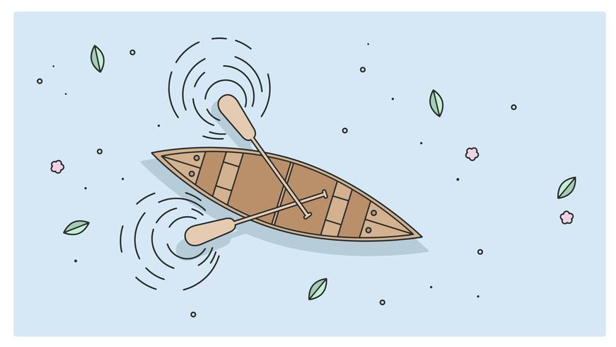 871x490 Canoe Vector