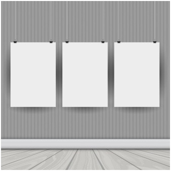 338x338 Hanging Frames From Ceiling Best Gallery With Blank Canvas Vector