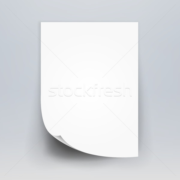 600x600 Blank White 3d Paper Canvas Vector. White Blank Office Paper Mock