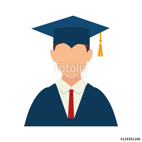 500x500 Man Boy Hat Graduate Graduation Gown Cap Achievement Vector
