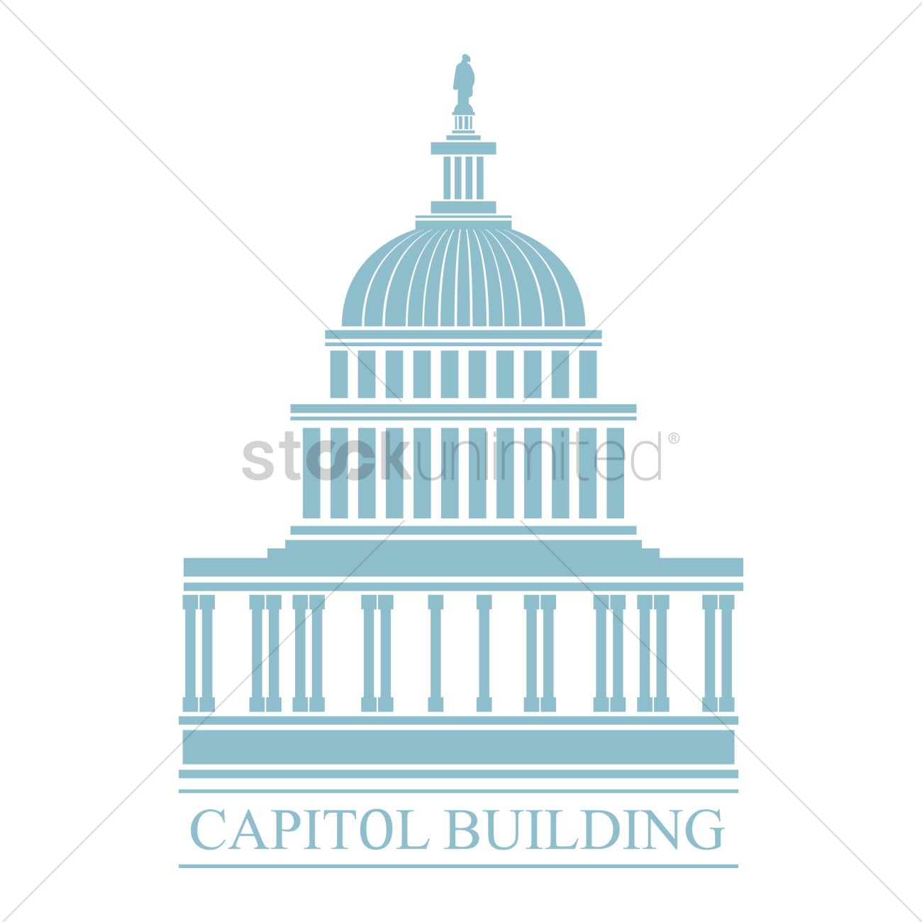 1300x1300 Capitol Building Vector Image