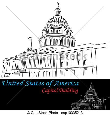 450x470 An Image Of United States Of America Capitol Building Drawing Set.