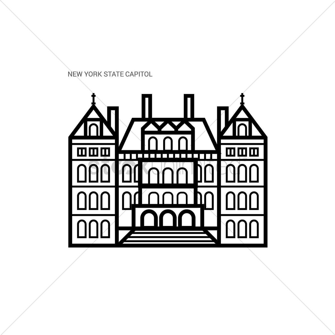 1300x1300 New York State Capitol Vector Image