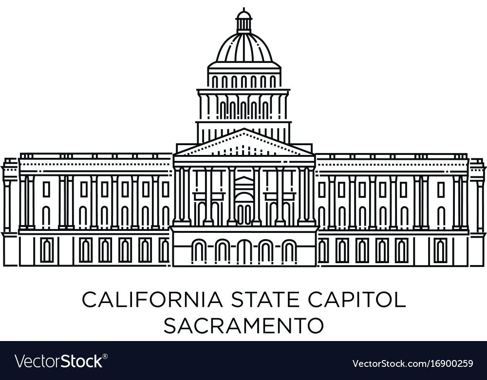 1000x780 State Capitol Is Home To The Government Vector Image California