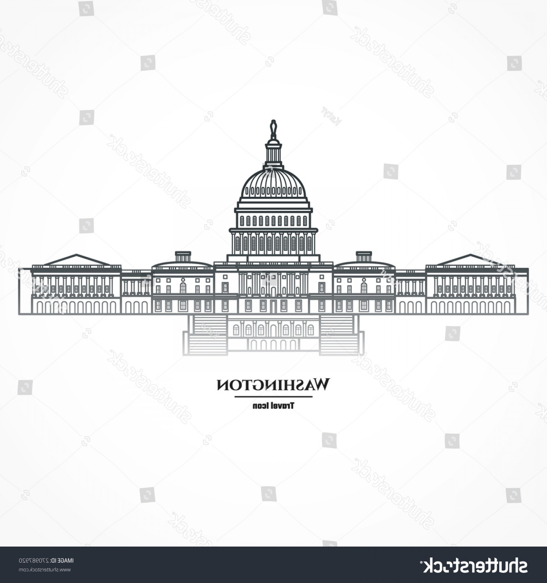 1800x1920 Vector Illustration Capitol Icon Outline Washington Sohadacouri