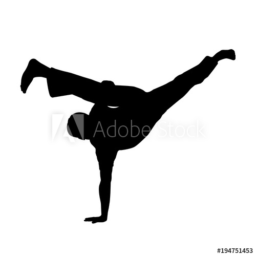 500x500 Vector Of Silhouette Capoeira Au Batido