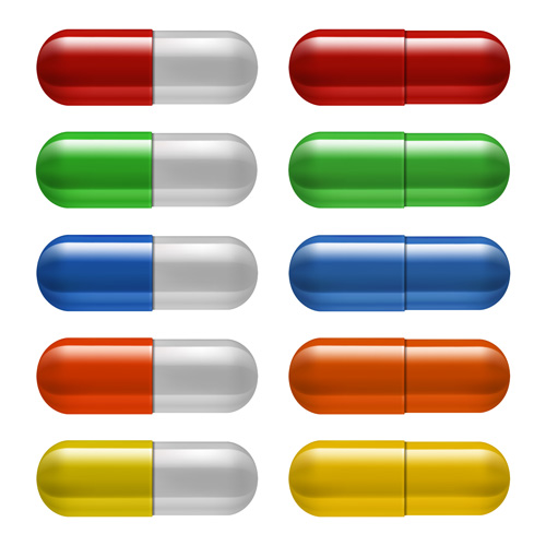 500x500 Colored Capsule Vector Set 05 Free Download