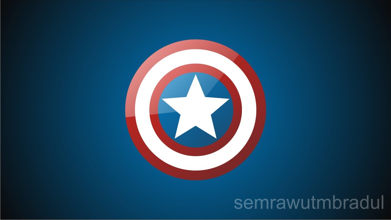 1280x720 Draw Captain America Logo In Coreldraw