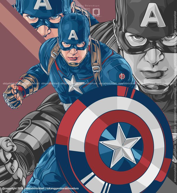 600x655 Captain America [For Sale] Full Vector By Obiyshinichiart On