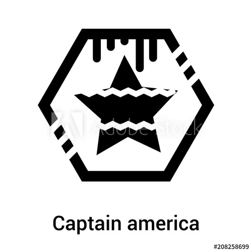 500x500 Captain America Icon Vector Sign And Symbol Isolated On White