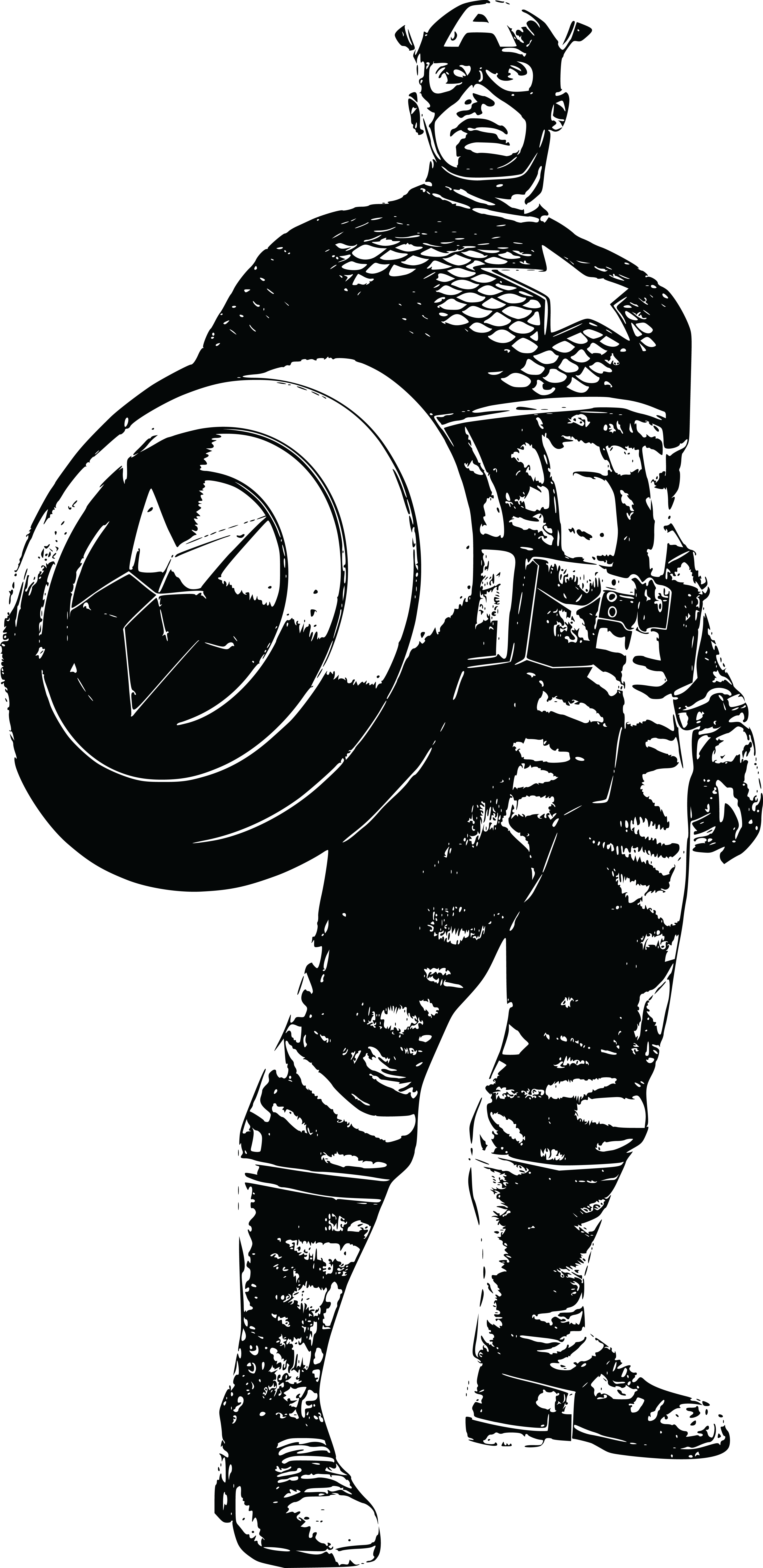 4000x8211 Free Clipart Of Captain America