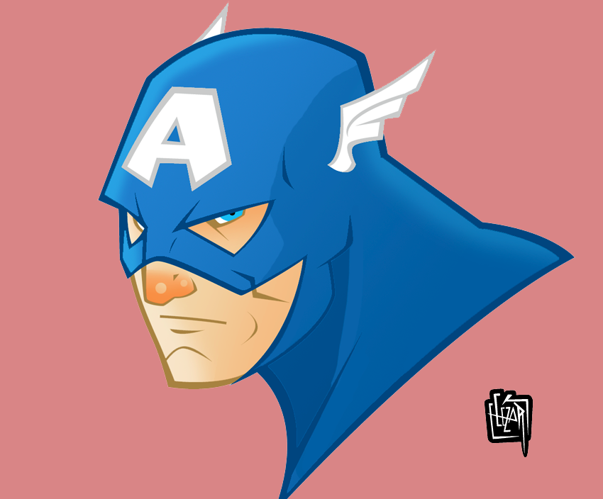 850x704 Captain America Face Vectors By Cesarvs
