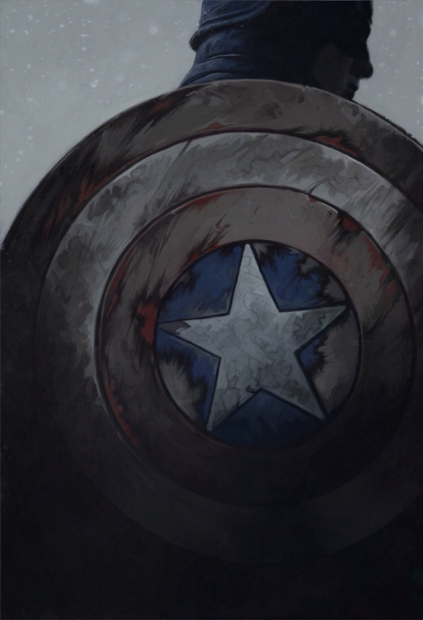 600x879 Captain America Reimagined In Illustration And Vector Designs