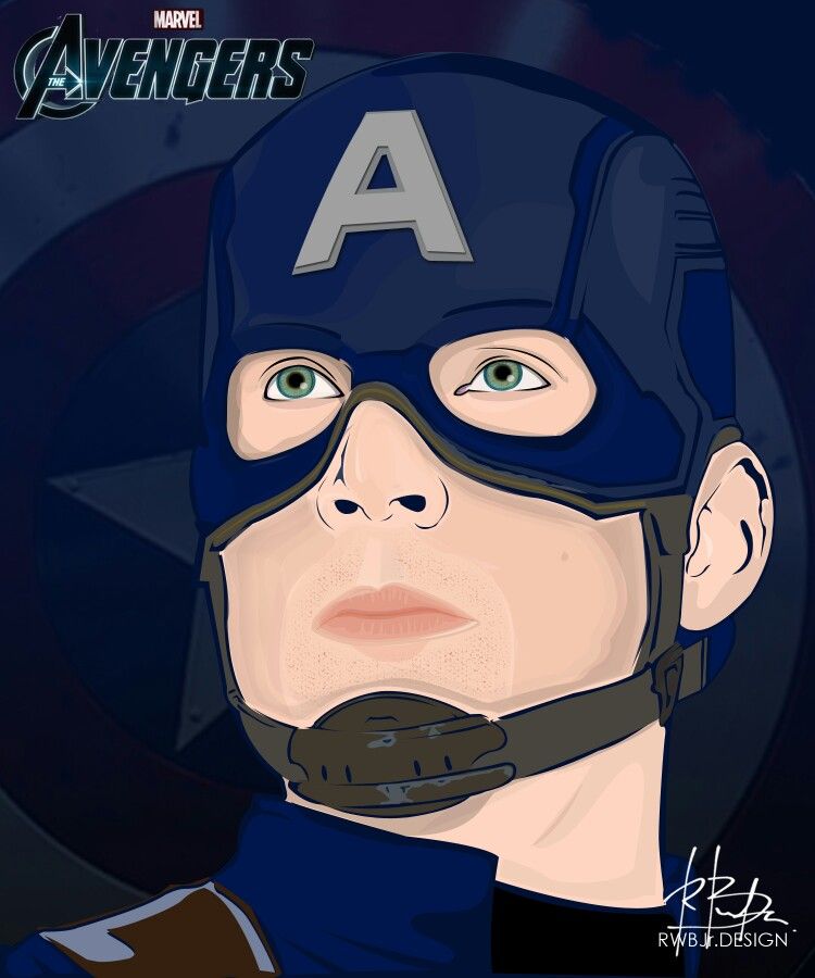 750x900 Captain America Vector Art Rwbjr Design Vector Art