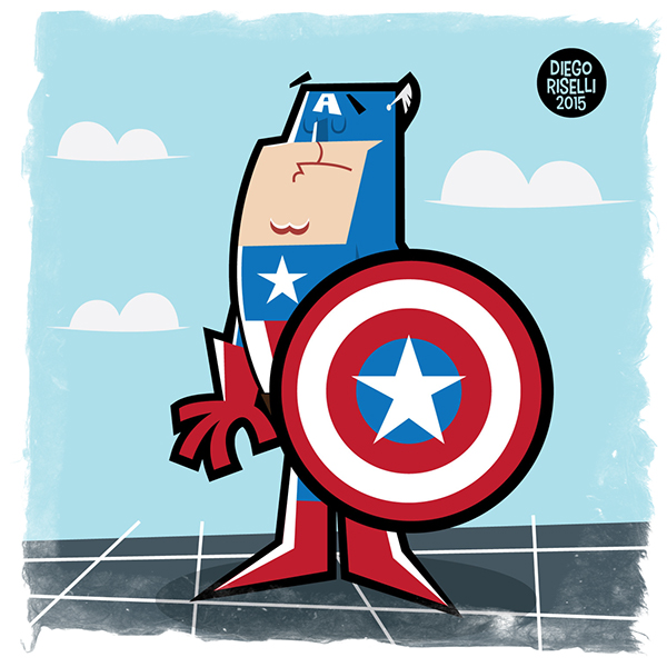600x600 Captain America Vector On Behance
