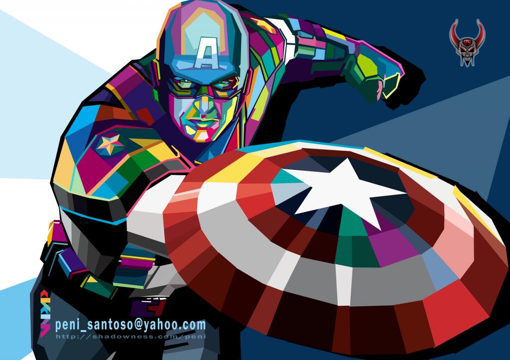 1024x723 Captain America By Peni Santoso
