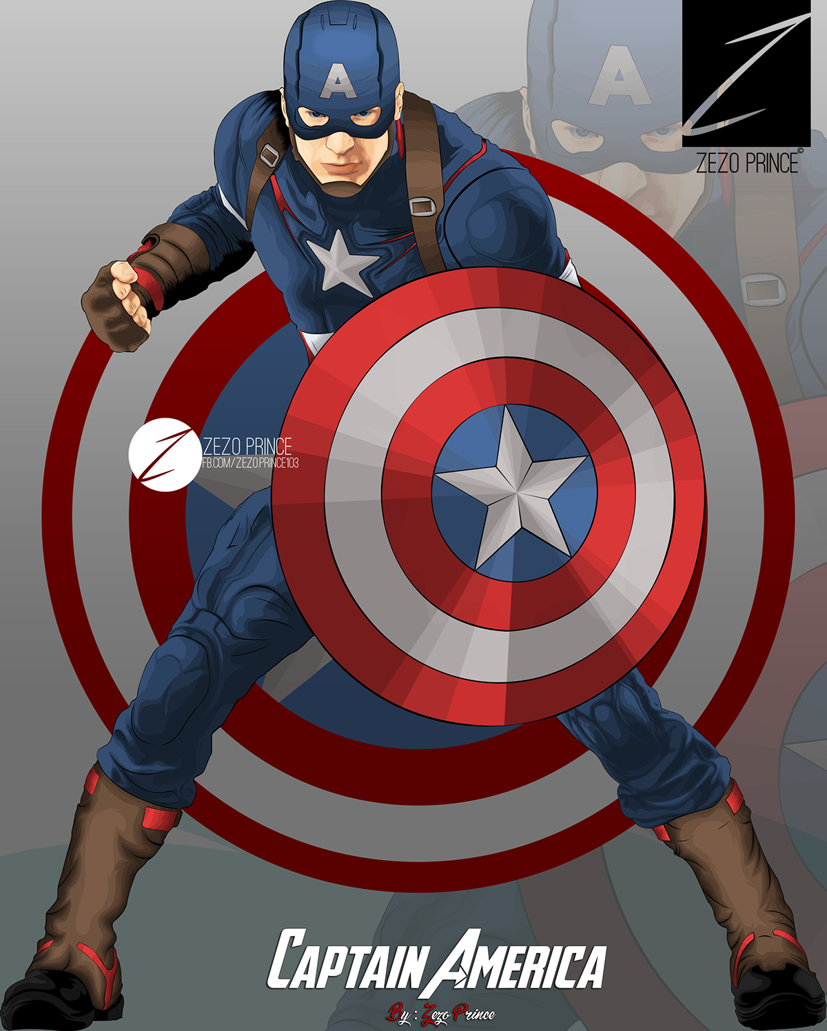 1200x1496 Vector Art For Captain America On Behance