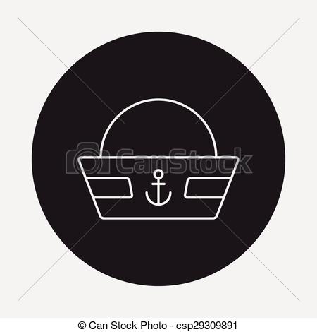450x470 Captain Hat Line Icon Eps Vectors