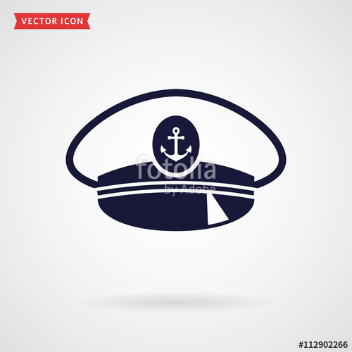 500x500 Captain Hat. Vector Icon. Stock Image And Royalty Free Vector