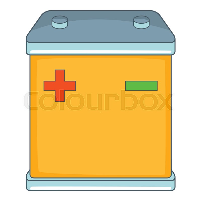 800x800 Car Battery Icon. Cartoon Illustration Of Car Battery Vector Icon