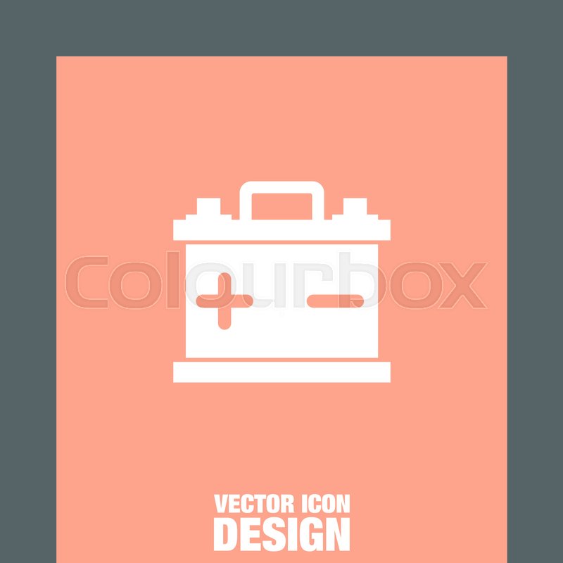 800x800 Car Battery Vector Icon. Energy Power Sign. Electricity Charge