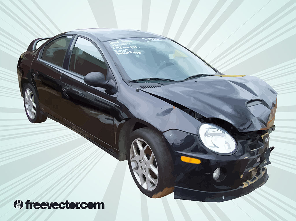 1024x765 Car Crash Vector Vector Art Amp Graphics