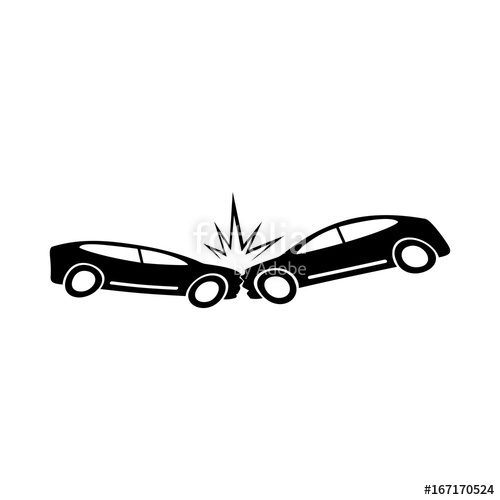 500x500 Car Crash Vector Icon Stock Image And Royalty Free Vector Files
