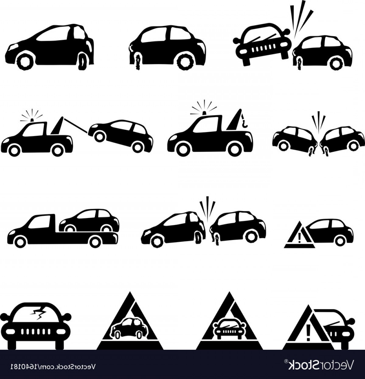 1200x1243 Icons Set Of Car Accident Vector Arenawp