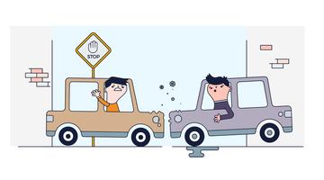 360x200 Car Accident Free Vector Art