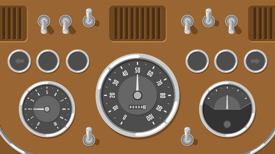 875x490 Classic Car Dashboard Ui Free Vector